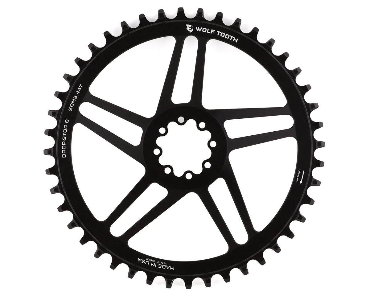 Wolf Tooth Components SRAM 8-Bolt Direct Mount Chainring (Black) (Drop-Stop B) (Single) (6mm Offset) (44T)